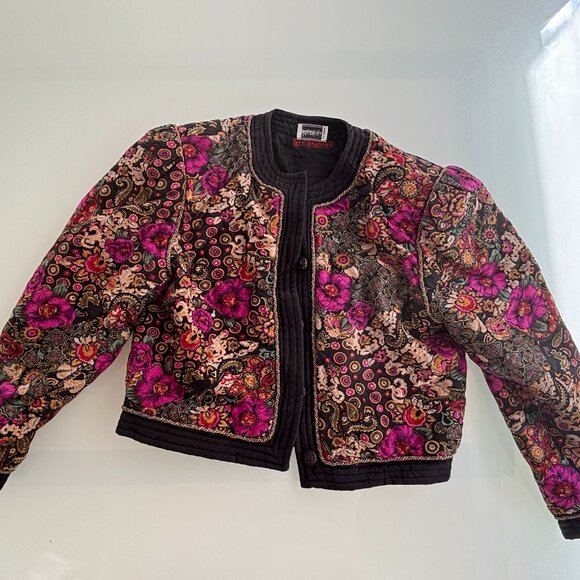 Jerry Sherman Collection Jacket & Size 8 & Floral Design - Picture 1 of 11